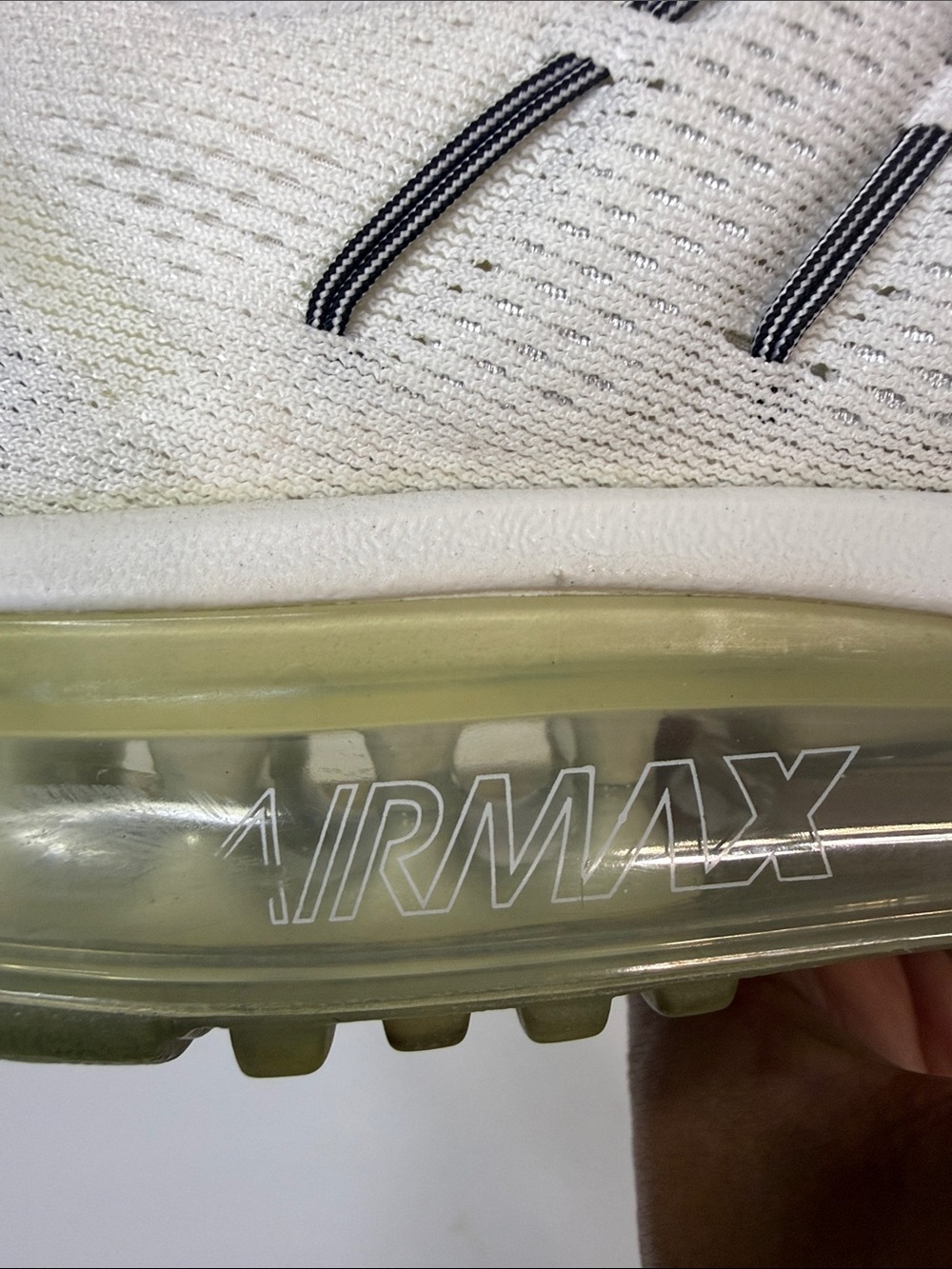 Nike Women's White Black Olive Air Max Style Running Sneakers - Picture 8 of 9